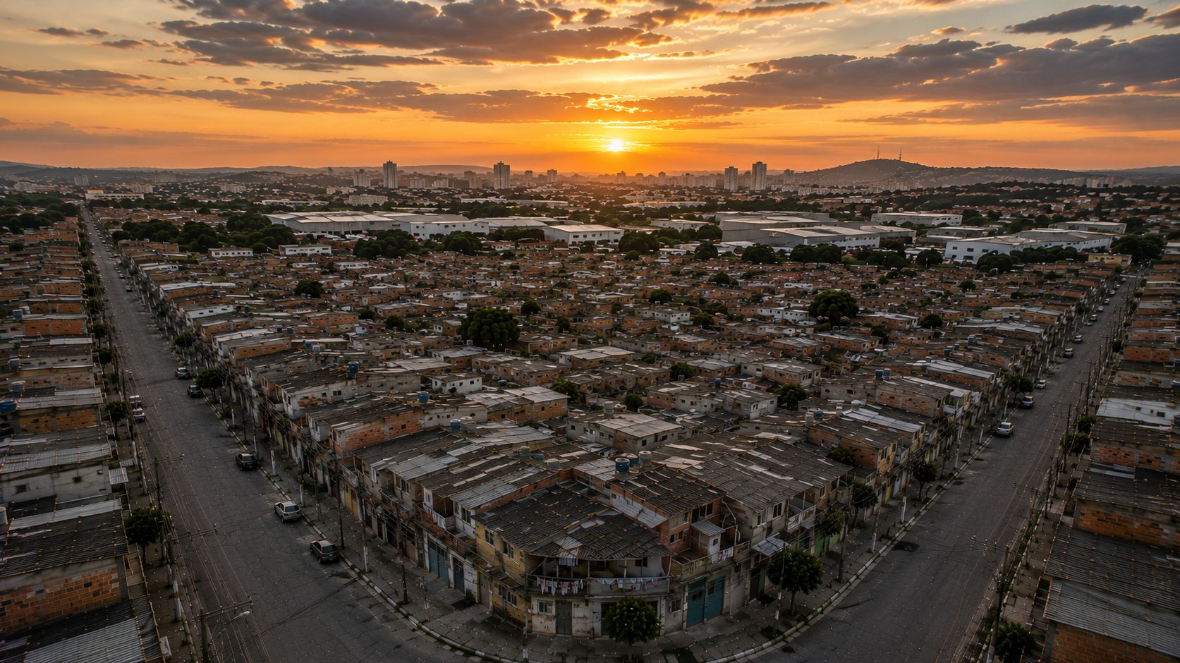 Vista panorâmica de Sorocaba ao pôr do sol, imagem do Press Kit oficial